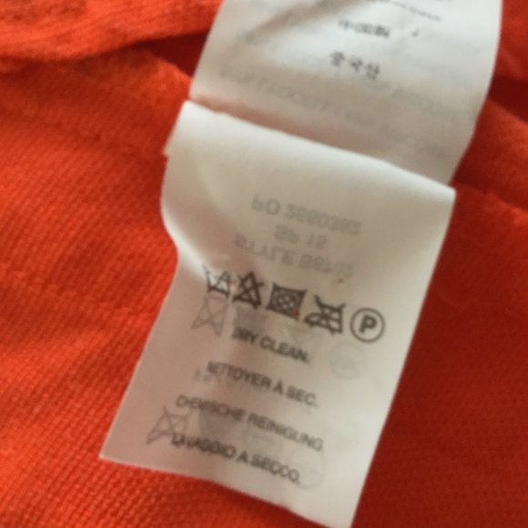 J. Crew Drapey Oxford Crepe Orange Blouse, Size 0 - Picture 4 of 6